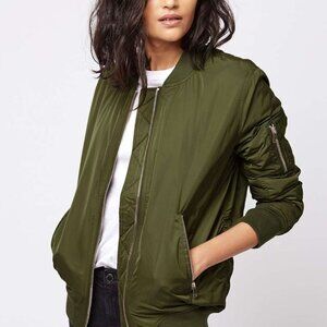 Topshop Green Bomber Jacket